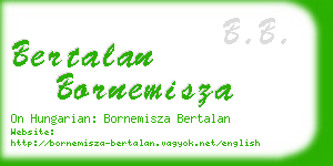 bertalan bornemisza business card